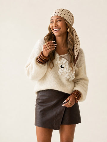 Radiant Sequin Knit Pullover