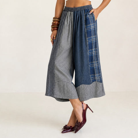 Maverick Patchwork Wide Leg Jeans
