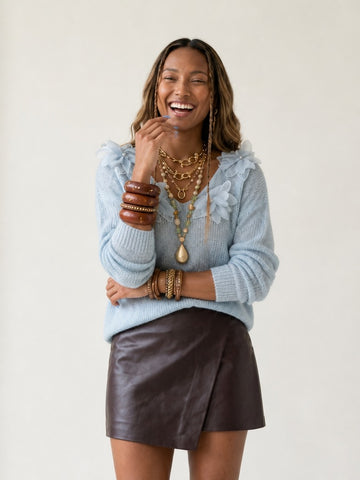 Ethereal Floral Knit Pullover