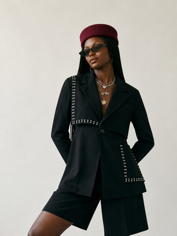Audacious Rivet Irregular Jacket