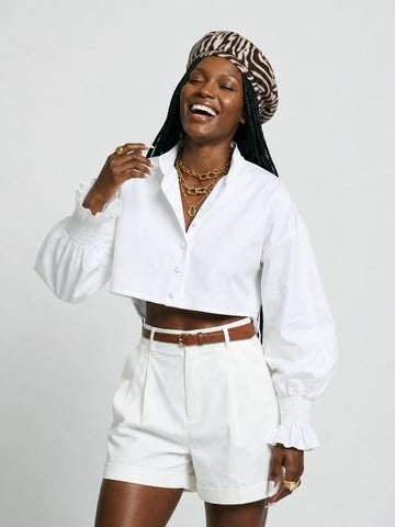 Radiant Ruffled Cropped Jacket