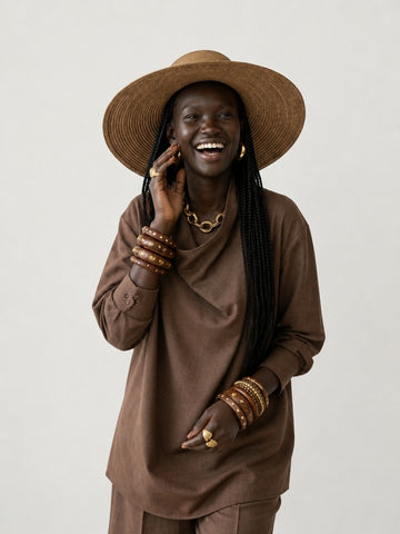 Grounded Draped Loose Blouse