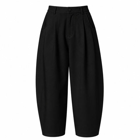 Grounded Pleated Harem Trousers