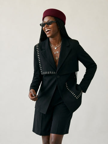 Audacious Rivet Irregular Jacket