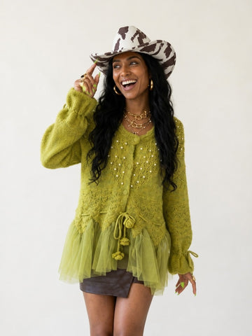 Radiant Pearl Knit Cardigan