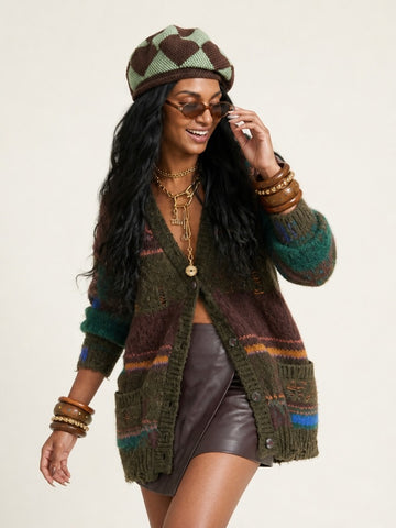 Wild Heart Distressed Knit Cardigan