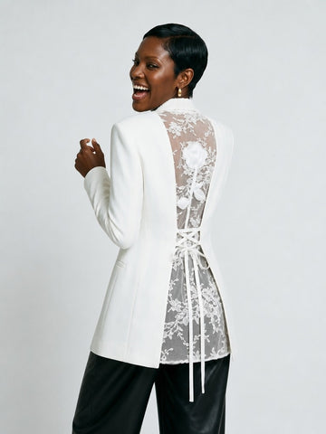 Audacious Lace-Back Blazer