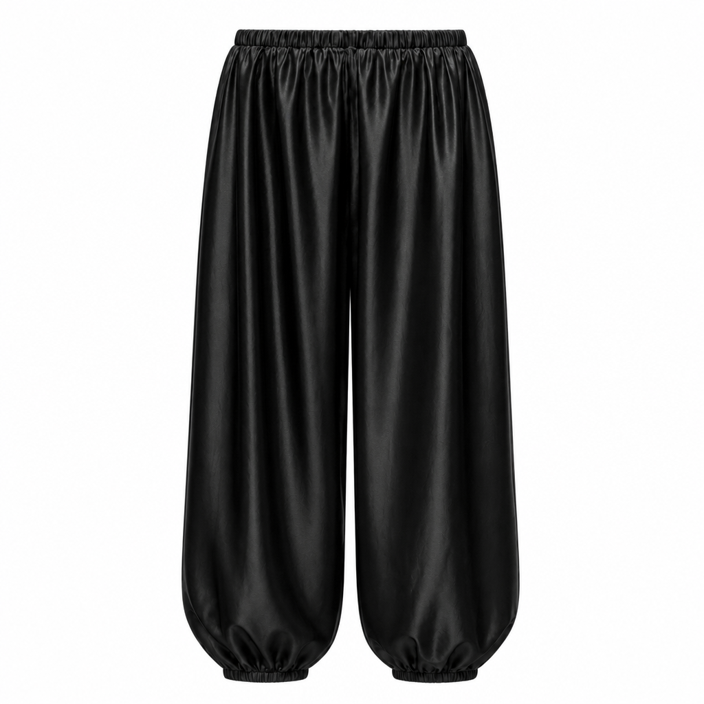 Elegant Satin Balloon Harem Pants