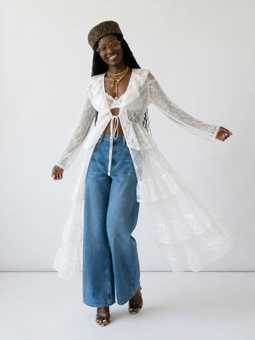 Free Spirit Floral Lace Kimono