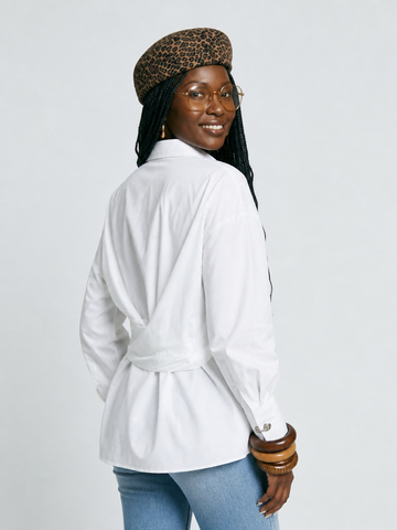 Confident Asymmetrical Wrap Blouse