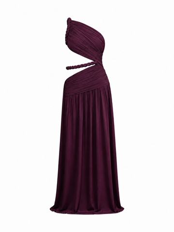 Magnetic Cutout One-Shoulder Maxi Dress