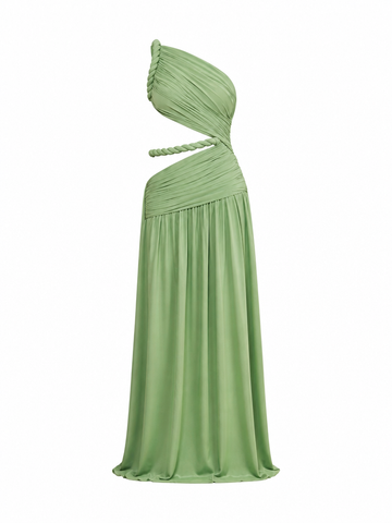 Magnetic Cutout One-Shoulder Maxi Dress