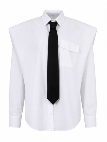 Audacious Oversized Tie Blouse