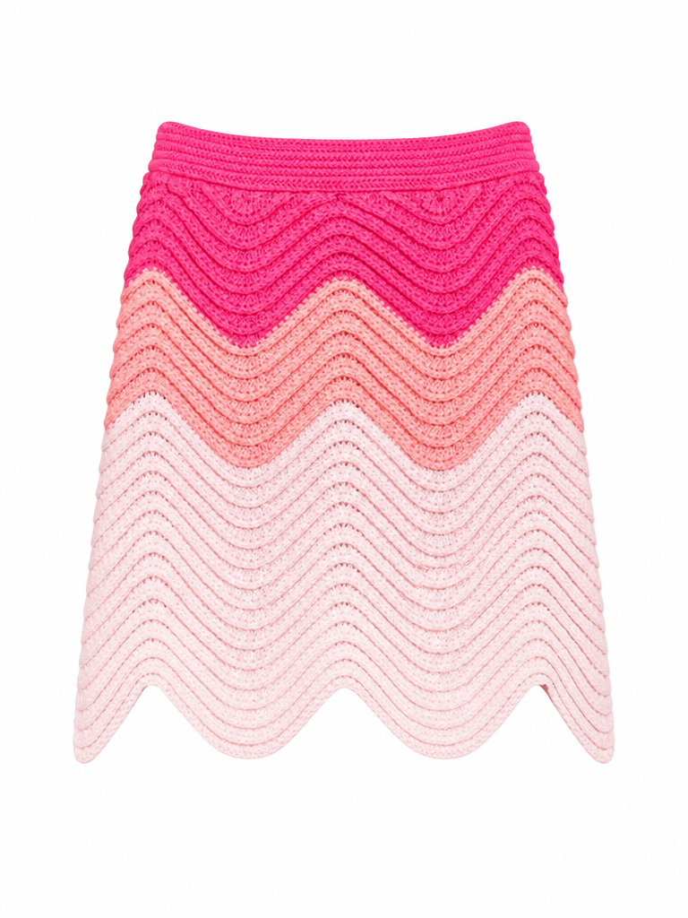 Vibrant Striped Knit Pullover Suit