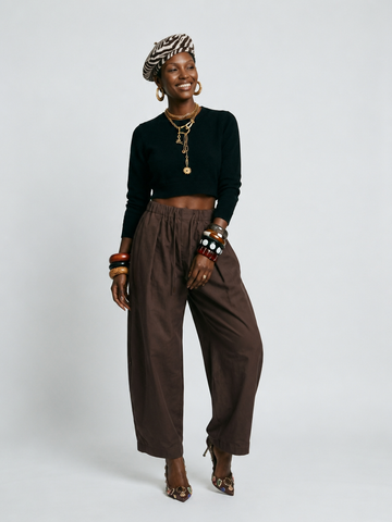 Grounded Cotton Wide Leg Pants