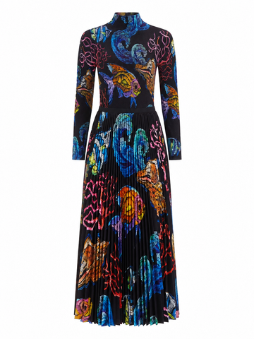 Boundless Pleated Printed Blouse Set