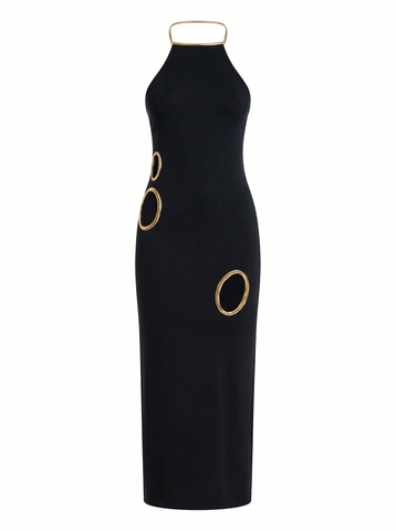 Final Sale Cutout Halter Maxi Dress