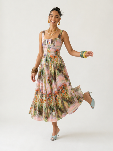 Wanderlust Floral Print Midi Dress