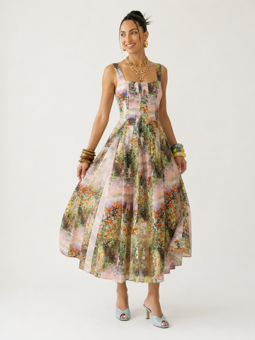 Wanderlust Floral Print Midi Dress