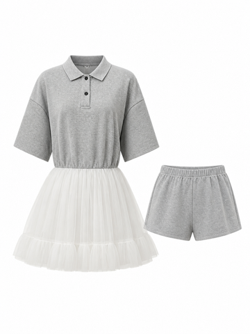 Radiant Mesh Two-Piece Dress