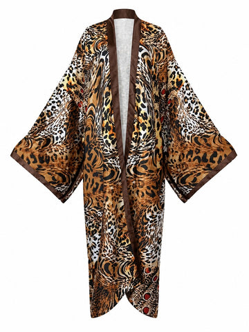 Wild Heart Leopard Print Kimono