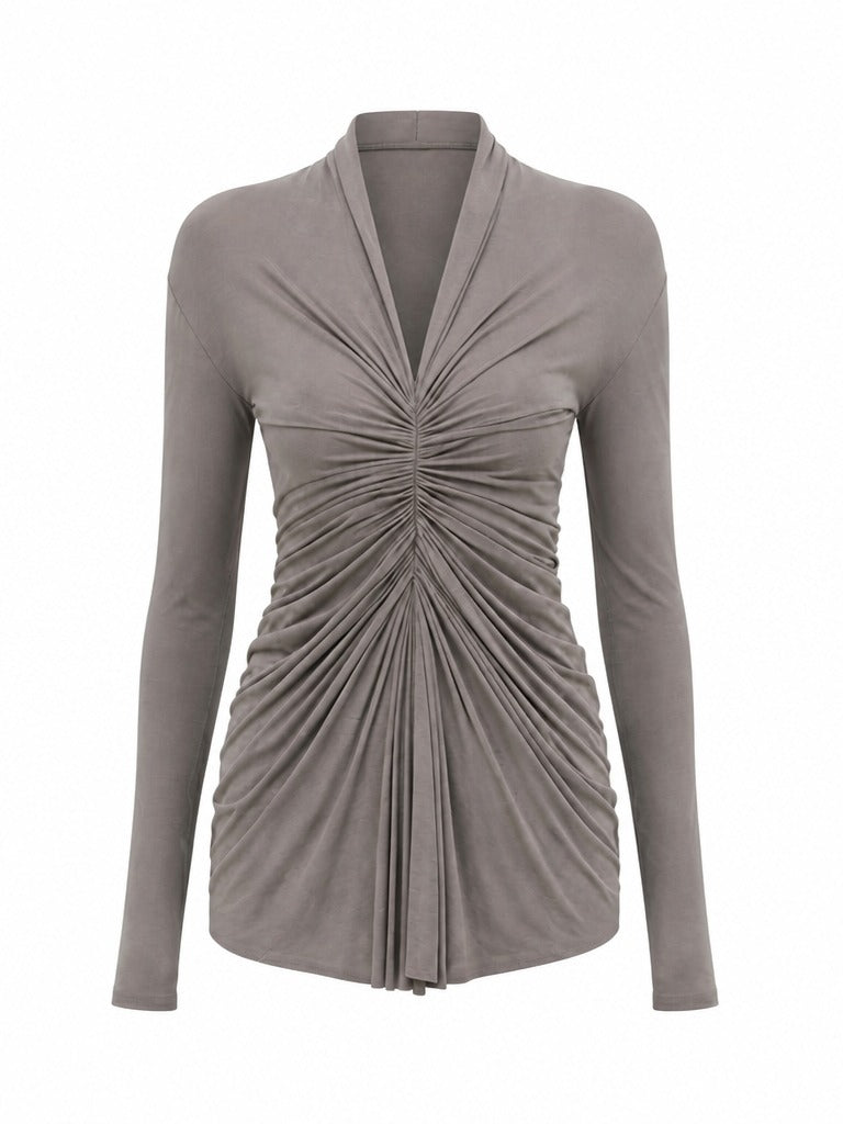 Grounded Ruched Slim Top