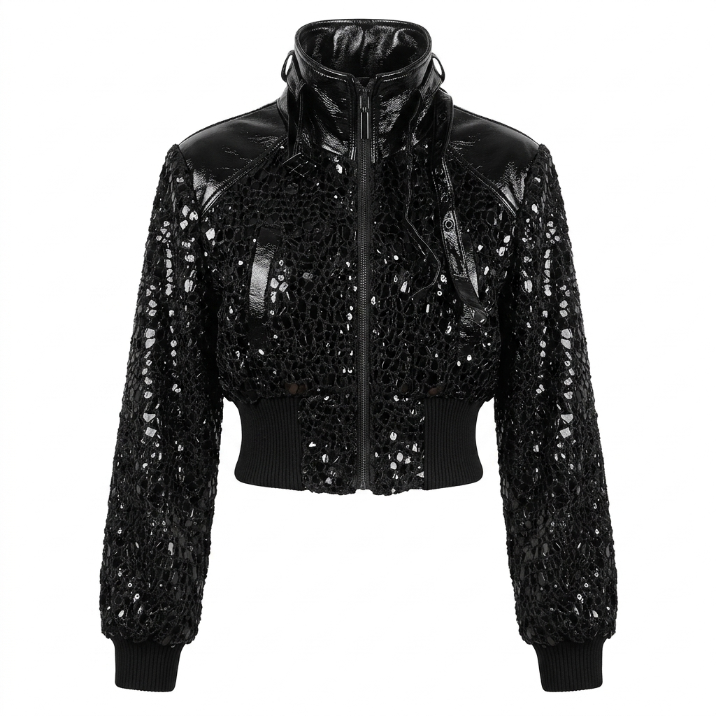 Fierce Sequin Cropped Jacket