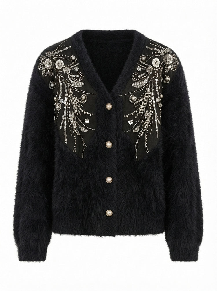 Ethereal Sequin Embroidered Cardigan