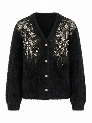 Ethereal Sequin Embroidered Cardigan