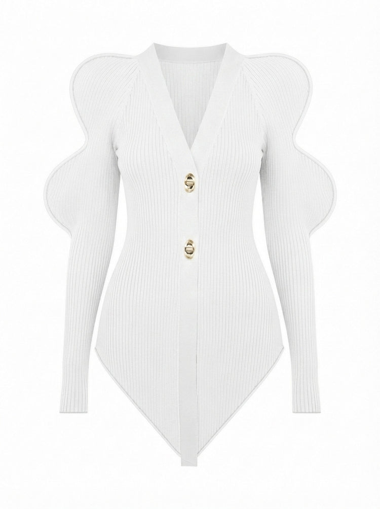 Audacious Ribbed Knit Sweater
