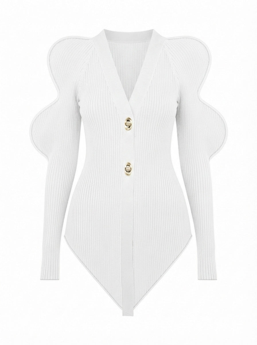 Audacious Ribbed Knit Sweater