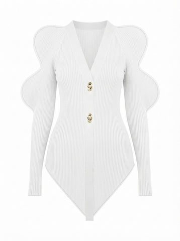 Audacious Ribbed Knit Sweater