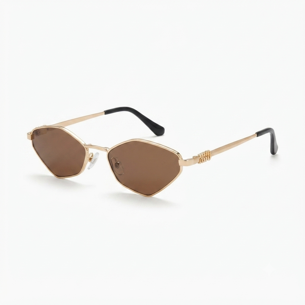 Daring Gold Cat Eye Sunglasses