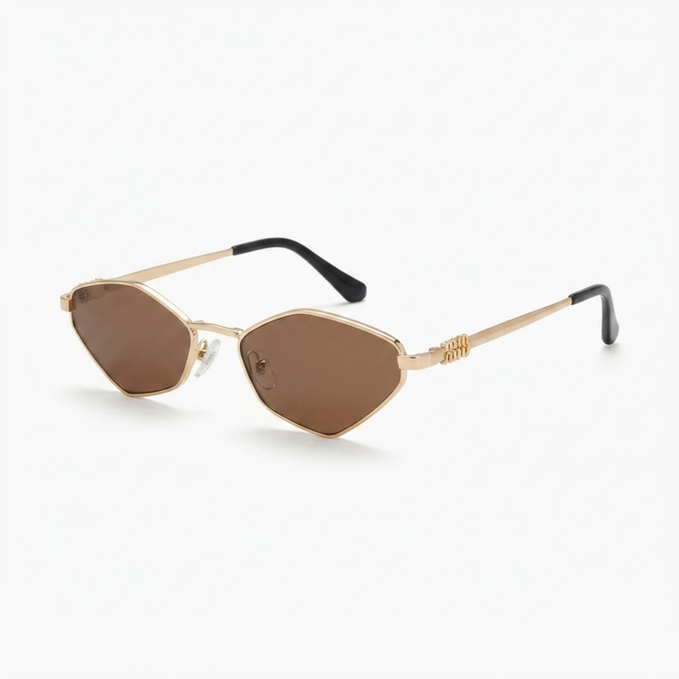 Daring Gold Cat Eye Sunglasses
