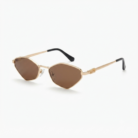Daring Gold Cat Eye Sunglasses