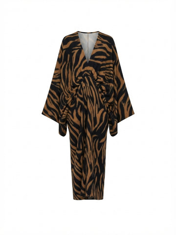 Wild Heart Zebra Print Maxi Dress