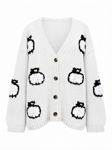 Unique Jacquard Knit Cardigan