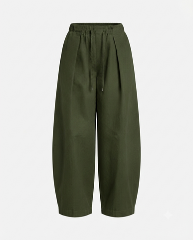 Grounded Cotton Wide Leg Pants