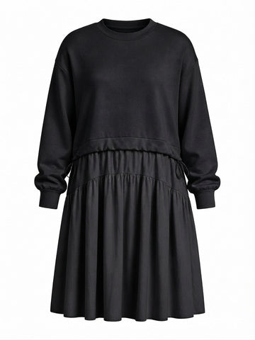 Grounded Apricot Tiered Midi Dress