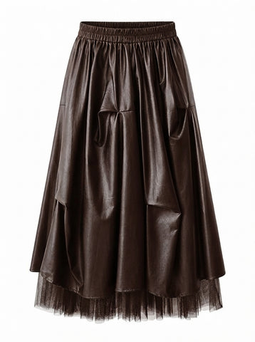 Unstoppable Pleated Mesh Maxi Skirt