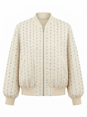 Radiant Sequin Bomber Jacket