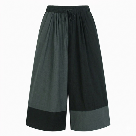 Audacious Color-Block Wide Leg Jeans