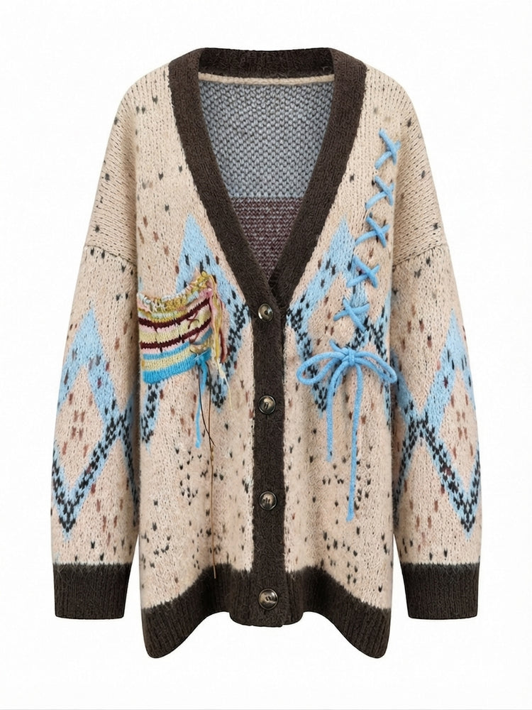 Unique Embroidered Knit Cardigan