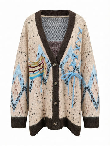 Unique Embroidered Knit Cardigan