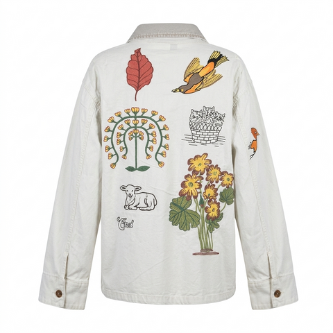 Audacious Floral Embroidered Denim Jacket