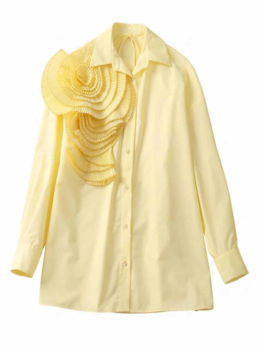 Audacious Ruffled Button-Up Shirt