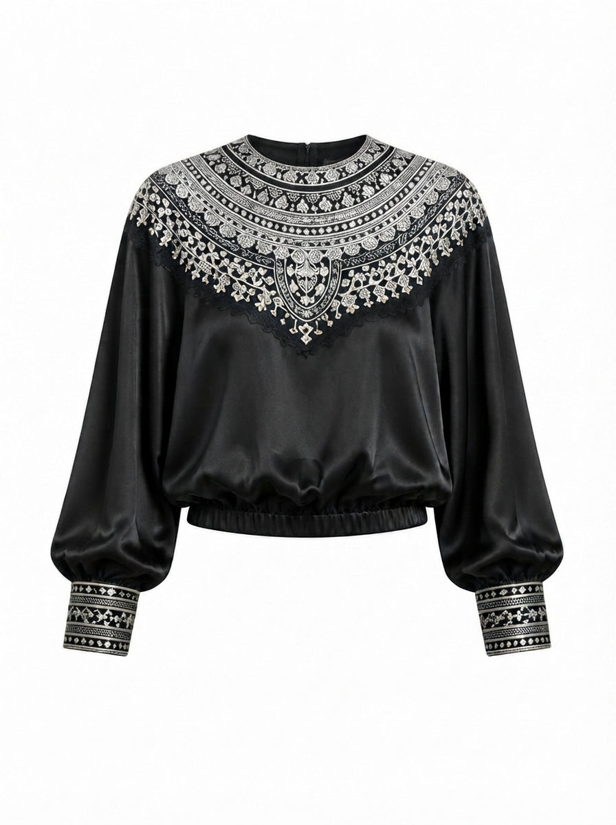 Divine Sequin Embroidered Two-Piece Set