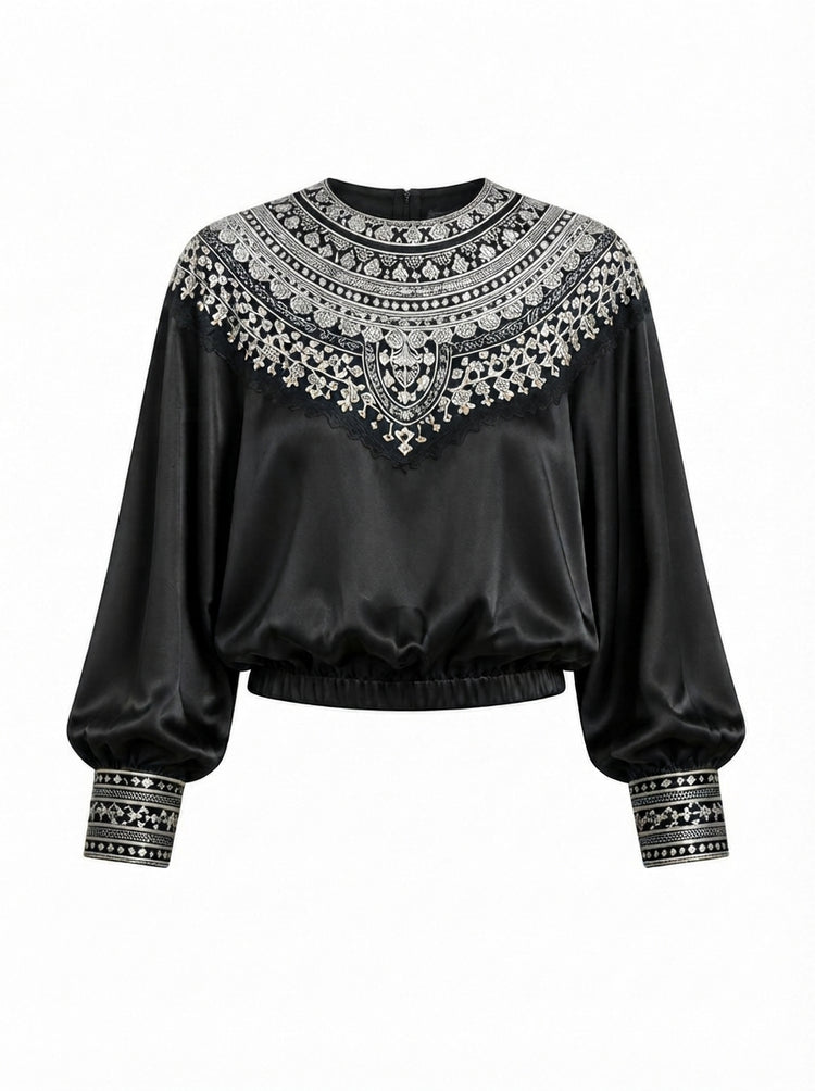 Divine Sequin Embroidered Two-Piece Set