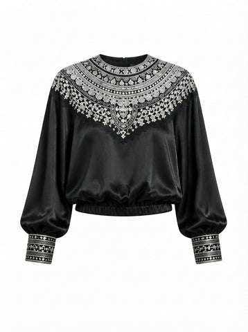 Divine Sequin Embroidered Two-Piece Set