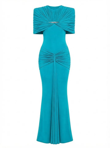 Radiant Pleated Mermaid Maxi Dress